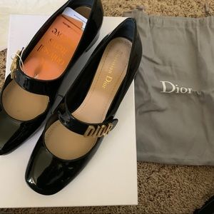 Dior baby d heels 38 black